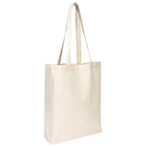 [MQP_E59_Natural] Bolsa de PolyCotton SAVE THE PLANET 30 x 40 X 10 cm