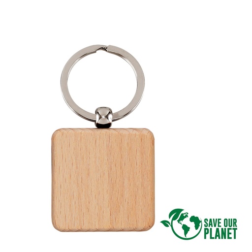 [MQP_K36_Madera] Llavero Cuadrado de Madera
