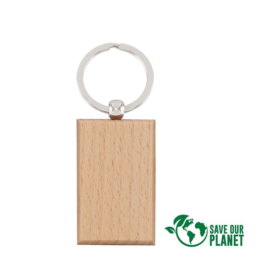 [MQP_K37_Madera] Llavero Rectangular de Madera