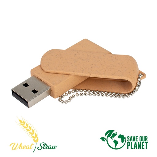 [MQP_U5_Natural] USB Pendrive 16GB de caña de Trigo
