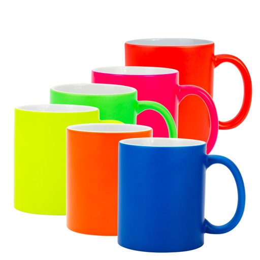 [MQP_X8_Azul] Tazón Cerámico 330cc Fluorescente Sublimación