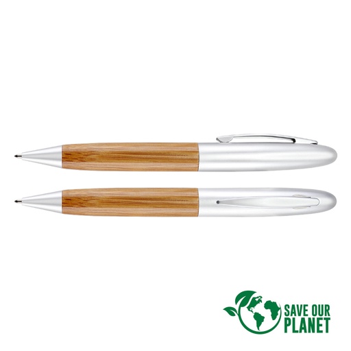 [MQP_B45_Natural] Deluxe Bolígrafo Bamboo/Metal