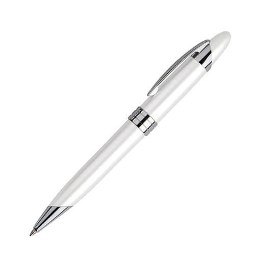 [MQP_L60_Blanco Perla] Bolígrafo Metálico White Pearl