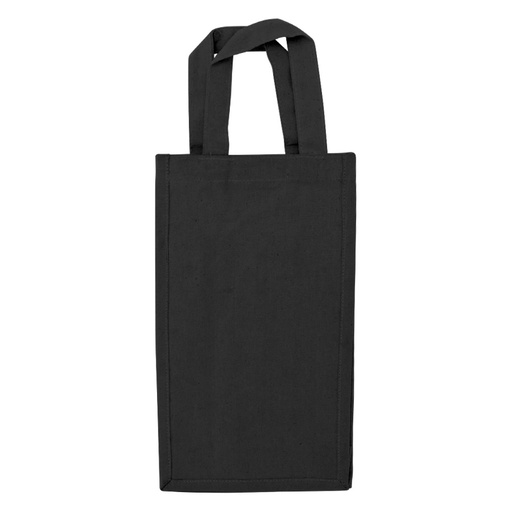 [MQP_E92_Negro] Bolsa 2 Botellas Vino 100% Algodón