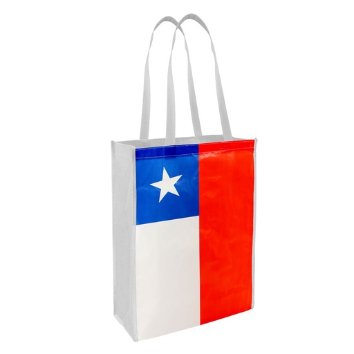 [MQP_E55_Azul] Bolsa TNT Bandera Chilena Mediana