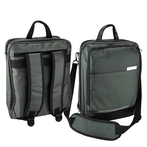 [MQP_D31_Gris] Maletín-Mochila Porta-Notebook "XD" 10L