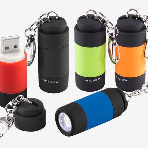 [MQP_C45_Azul] Llavero-Linterna LED Cargador USB