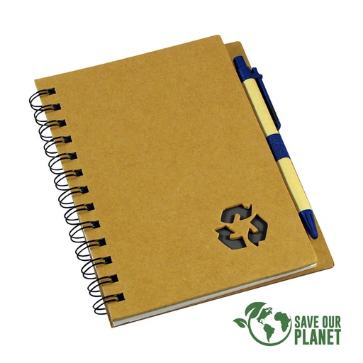 [MQP_N26_Azul] Cuaderno Ecológico Tapa Dura
