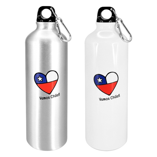 [MQP_M88_Plateado] Sport Bottle Vamos Chile 800cc