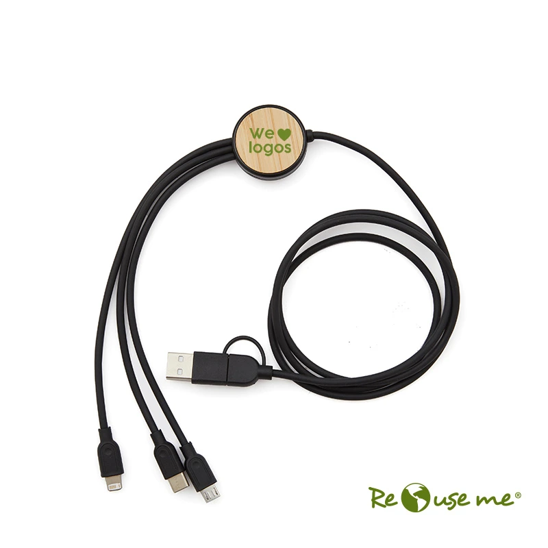 [MQZ_99030777118062062000] Cable 3 En 1 Bamboo