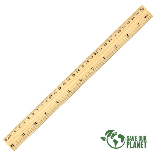 [MQP_N65_Natural] Regla de Madera 30 cm