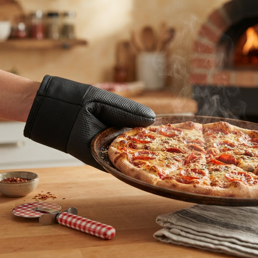 [MQP_H60_Negro] Mitón para Horno y Parrilla