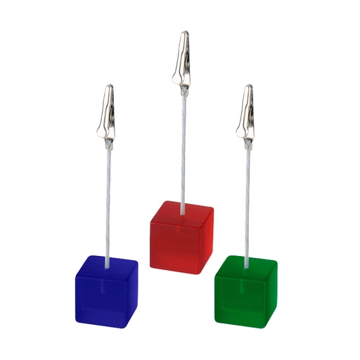 [MQP_N10_Blanco Traslucido] Memo-Clip Base Cubo