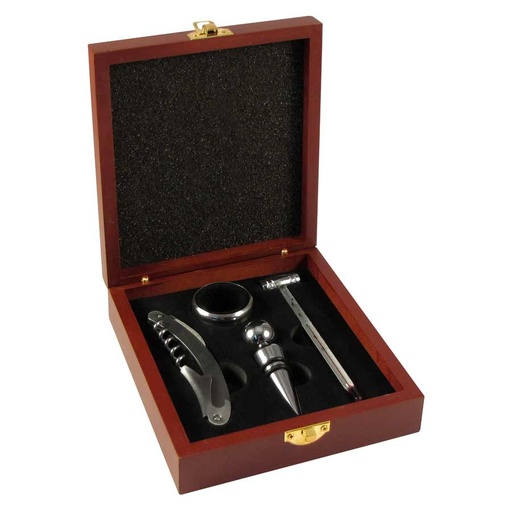 [MQP_W9_Madera] Set de Vino en Caja de Madera