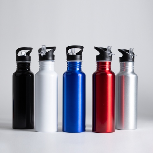 [MQP_M69_Plateado] Botella de Aluminio "BUZZ" 750cc