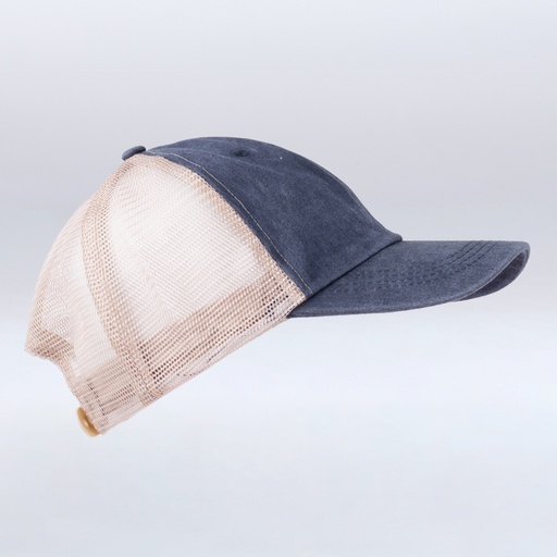 [MQP_G64_Azul Marino] Deluxe Gorro Jockey Mesh "JEANS"
