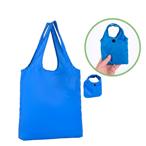 [MQP_D91_Azul] Bolsa plegable de compras "ROOM"