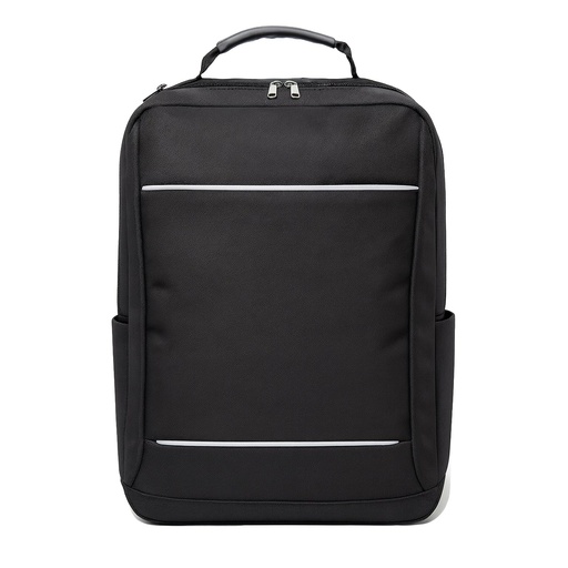[MQA_MOClineasreflecU] Mochila Negra Hombre / Mujer Ejecutiva con Bandas Reflectantes para Notebook