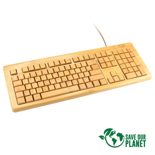[MQP_B51_Natural] Teclado de Bamboo