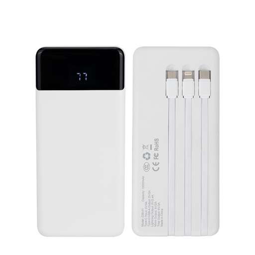 [MQP_C58_Blanco] Deluxe Cargador Power-Bank 10.000 mAh