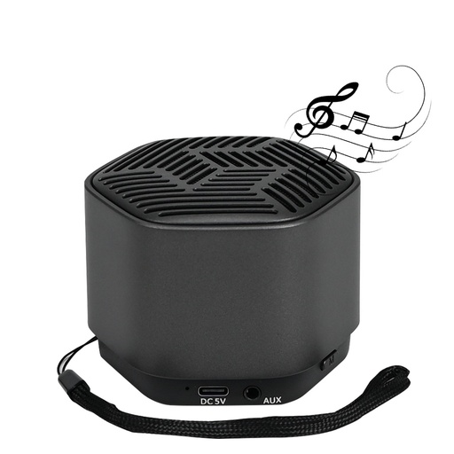 [MQP_C84_Metálico] Parlante Altavoz Bluetooth "HEXAGON"