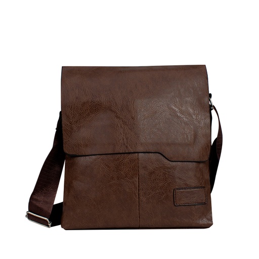 [MQP_D21_CafÉ] Bolso-cartera de Eco-cuero "DEXTER" 3L