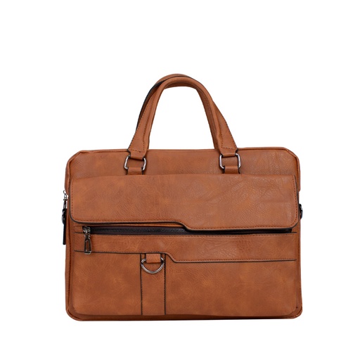 [MQP_D23_CafÉ] Maletín ejecutivo porta-notebook de Eco-cuero "BRONSON" 6.5L