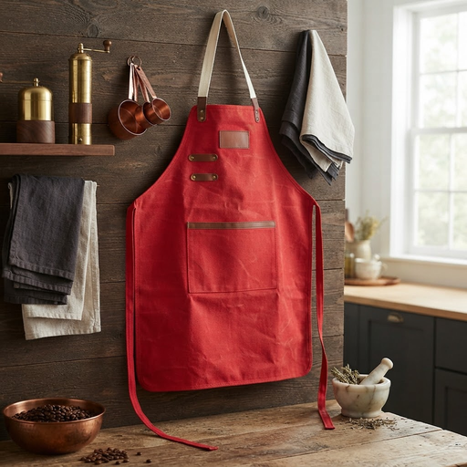[MQP_H70_Azul] Pechera Asador Canvas Algodón 10 onzas