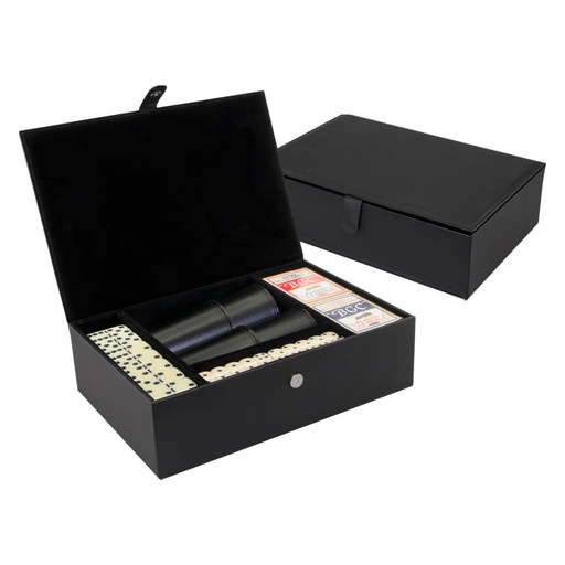 [MQP_J5_Negro] Multijuegos Caja PU Negro