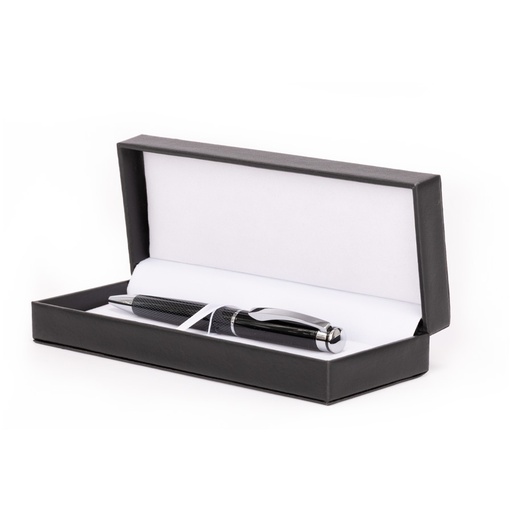 [MQP_L161_Negro] Bolígrafo ejecutivo "DARK" en estuche rígido negro.