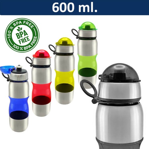 [MQI_601063046] Botella Plástica + Acero Inoxidable Caramayola Deportivo M26