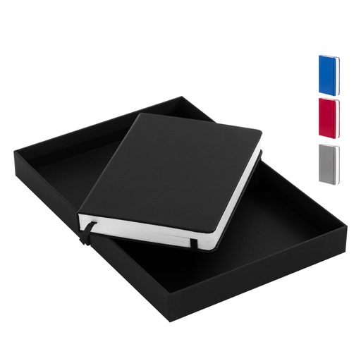[MQP_N100_Azul] Cuaderno "ROMA" con tapa dura de Eco-Cuero y 196 hojas.