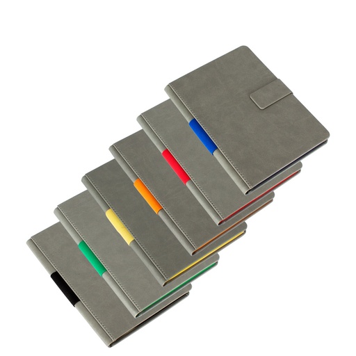 [MQP_N33_Azul] Cuaderno Gris cierre imantado